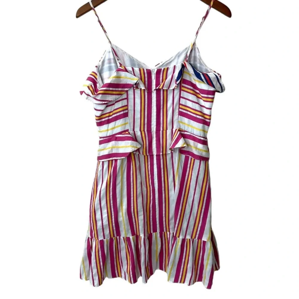 Parker Pink and White Striped Mini Dress - Picture 5 of 14